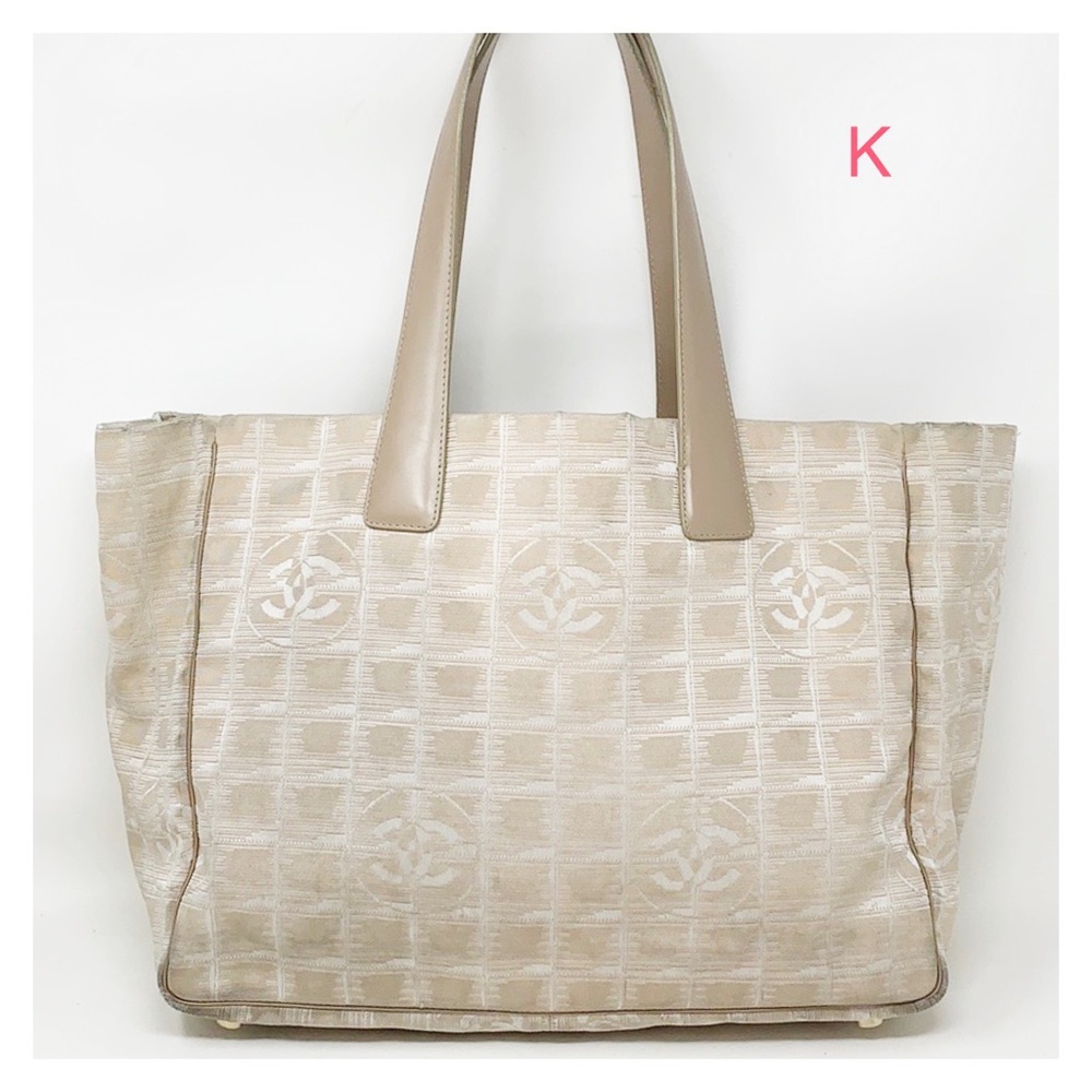 Authentic Chanel Silk Canvas Tote Bag